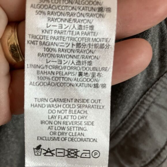 Armani Exchange Jacket Women’s Large Gray Asymmetrical Full Zip - Picture 8 of 8